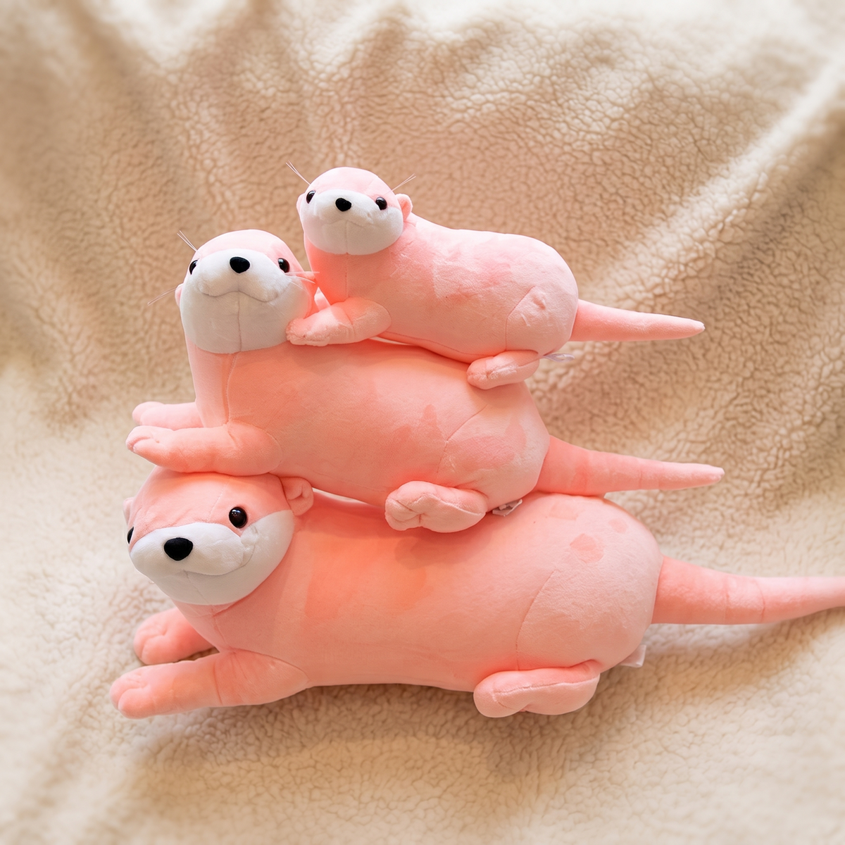 Peluche Lontra Rosa Dolce - Dettaglio del materiale