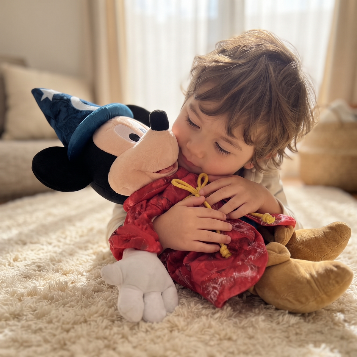 Peluche Topolino Fantasia apprendista stregone 50cm - Utilizzo accogliente in interno