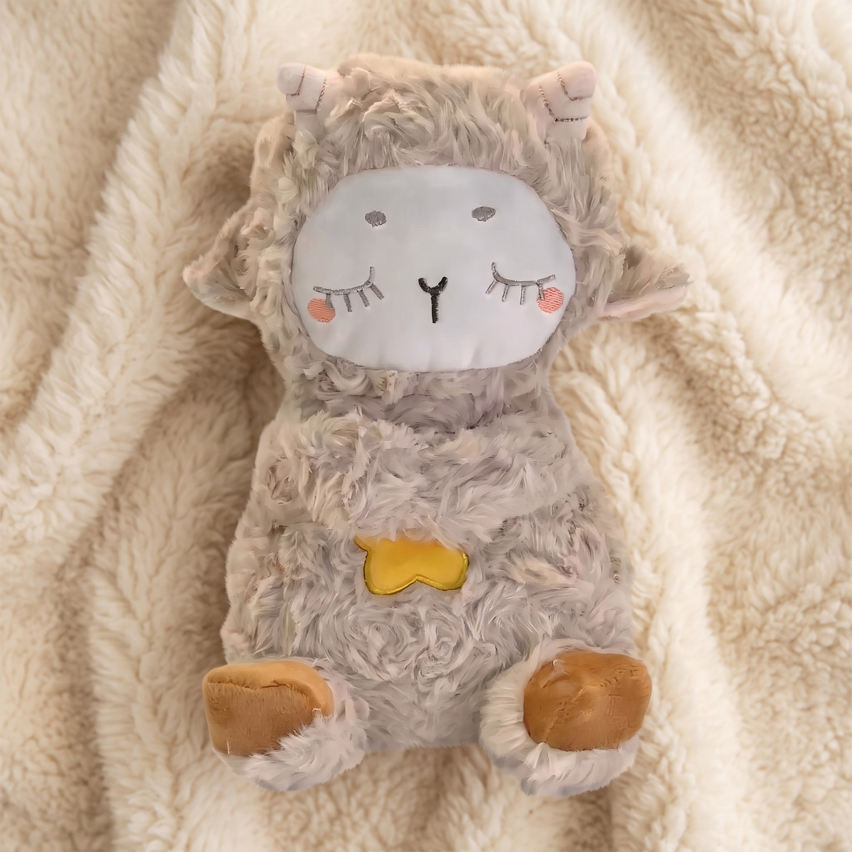 Peluche Pecora Che Respira con Ninna Nanna - Dettaglio del materiale