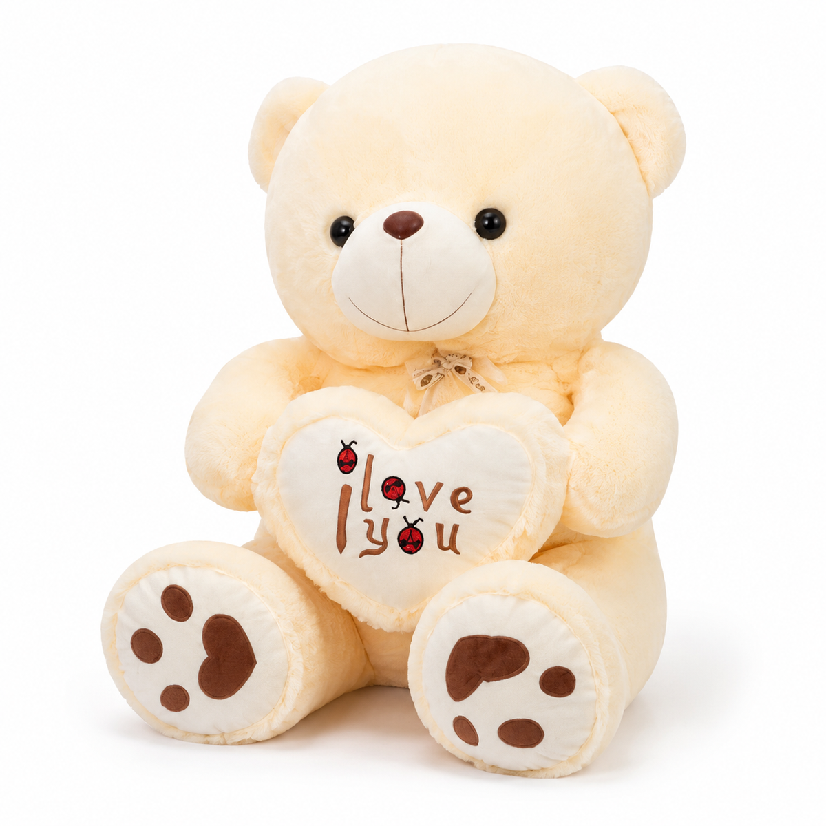 Peluche Orso Cuore I Love You 50-70cm - Beige / 50cm · Beige / 70cm