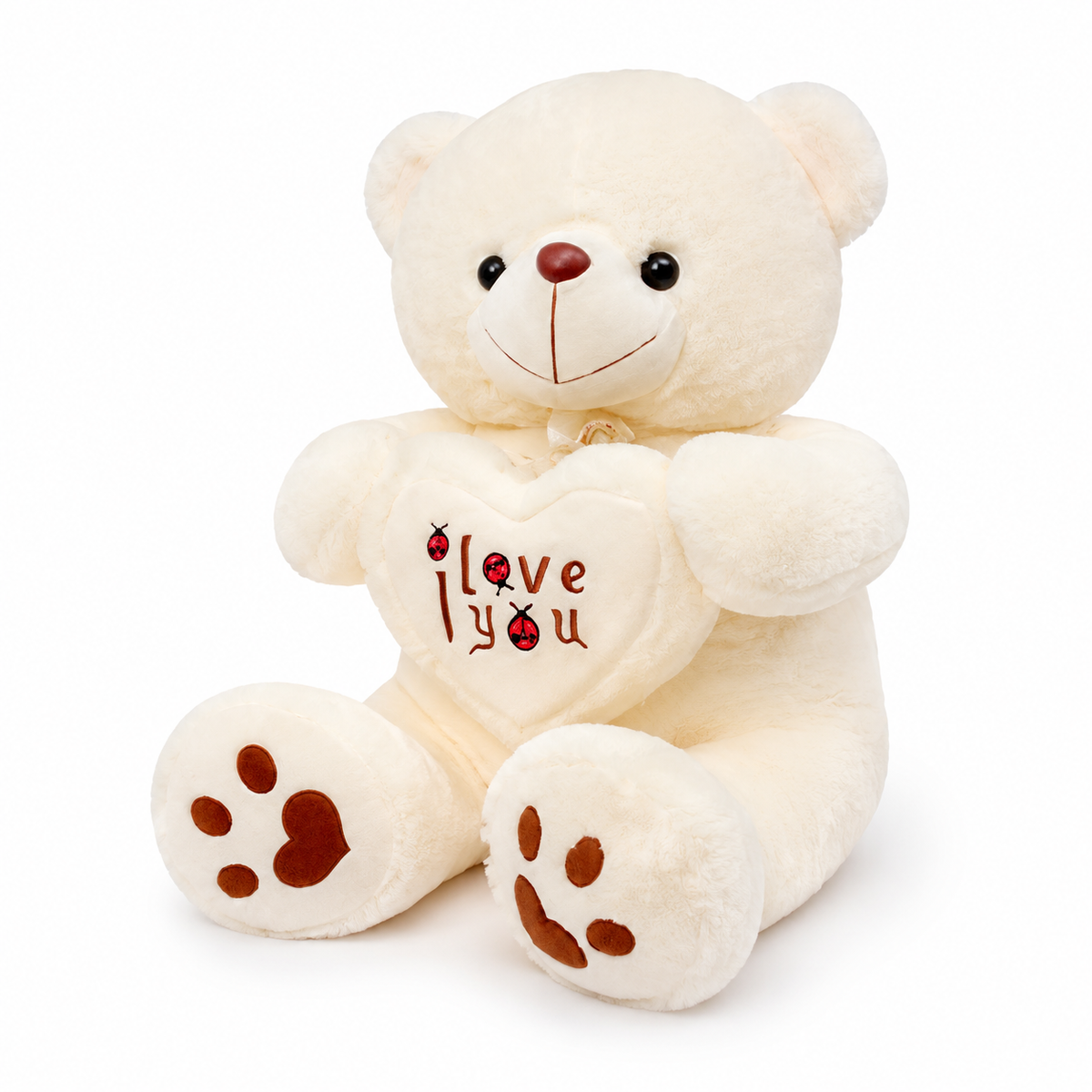 Peluche Orso Cuore I Love You 50-70cm - Bianco / 70cm · Bianco / 50cm