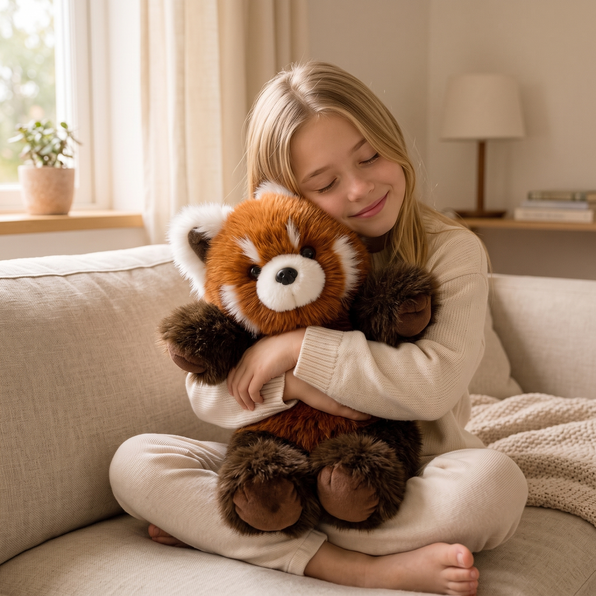 Peluche Panda Rosso Animato che Corre 55 cm - Utilizzo cosy interno