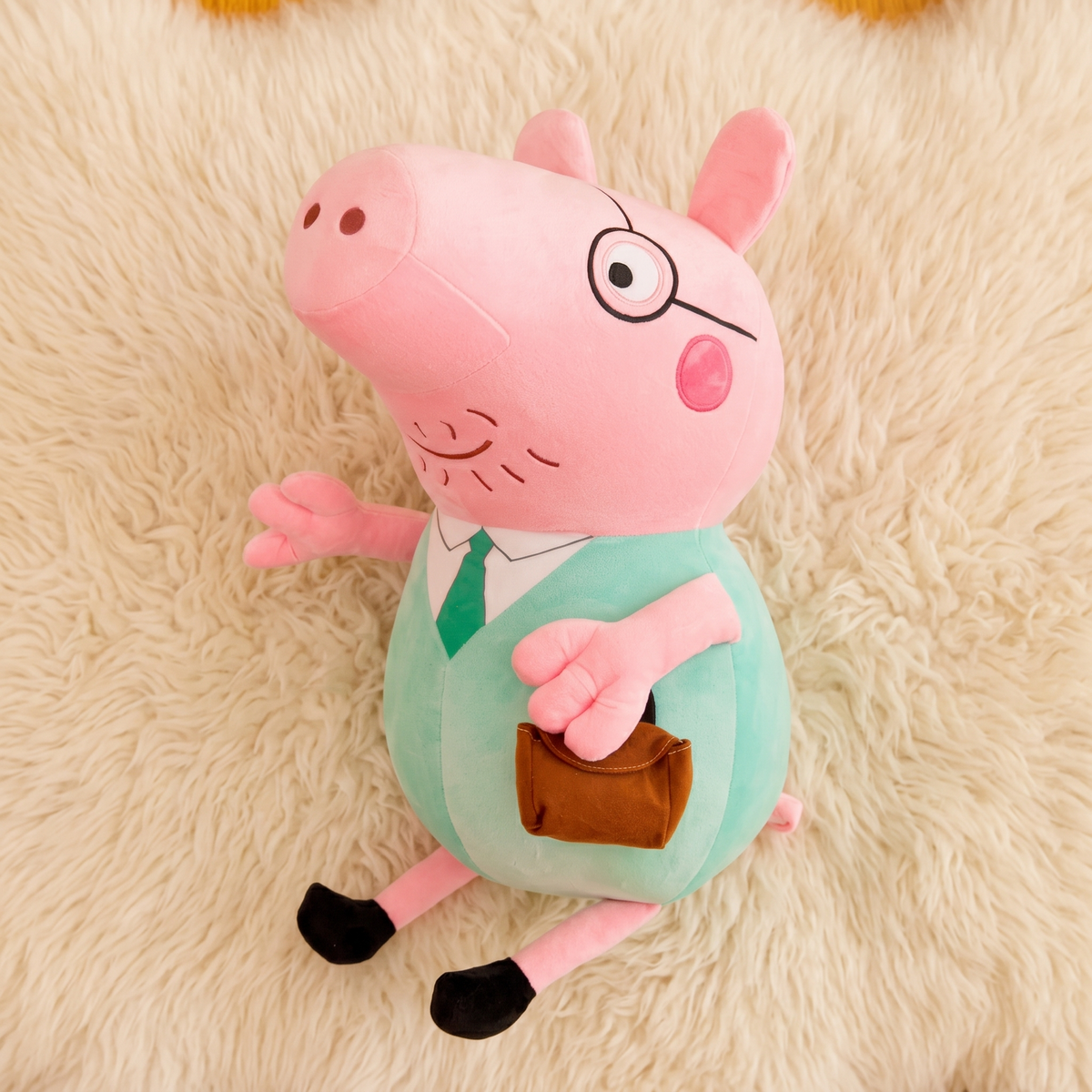 Peluche Papà Pig Peppa Pig 25 cm - Dettaglio materiale