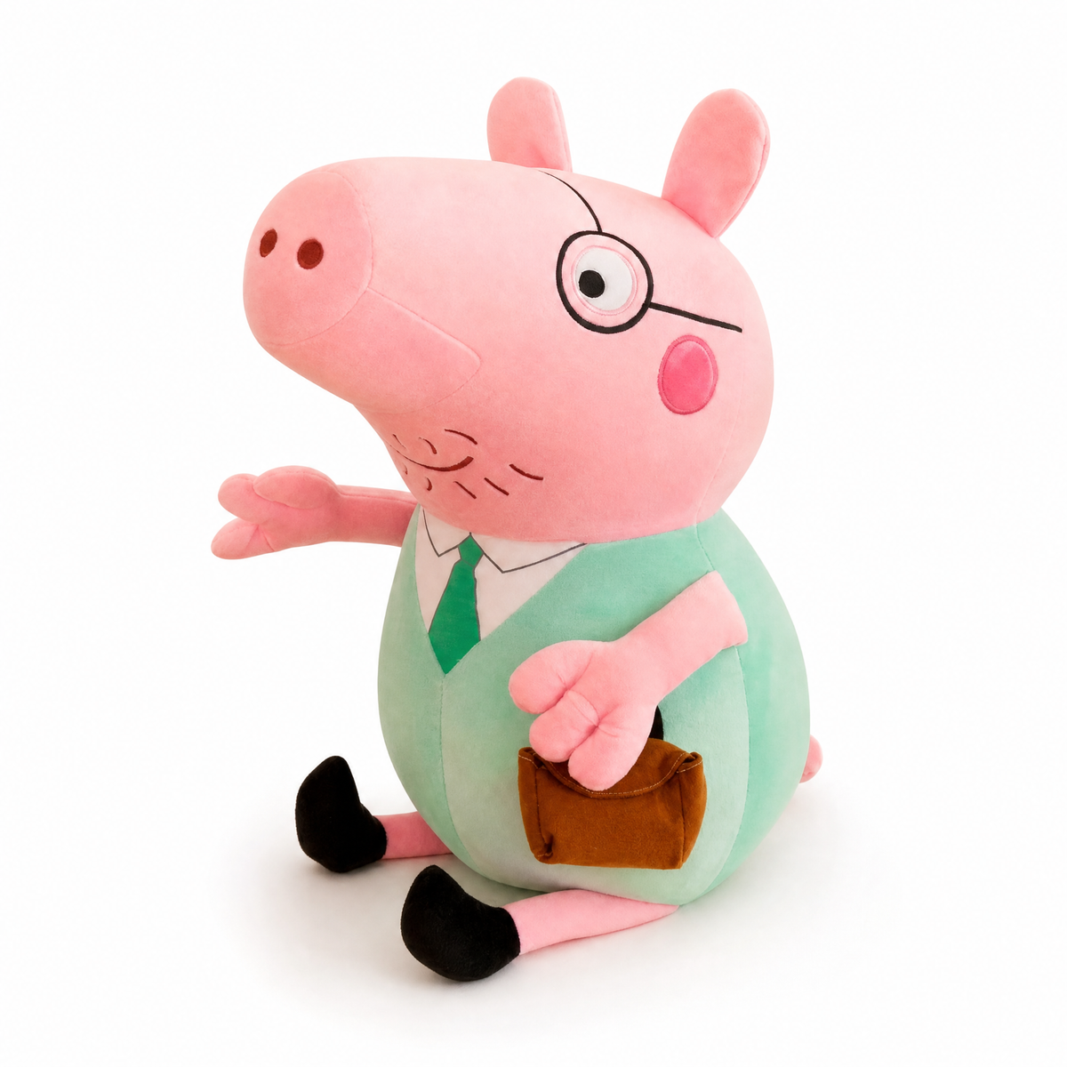 Peluche Papà Pig Peppa Pig 25 cm - Sfondo bianco frontale