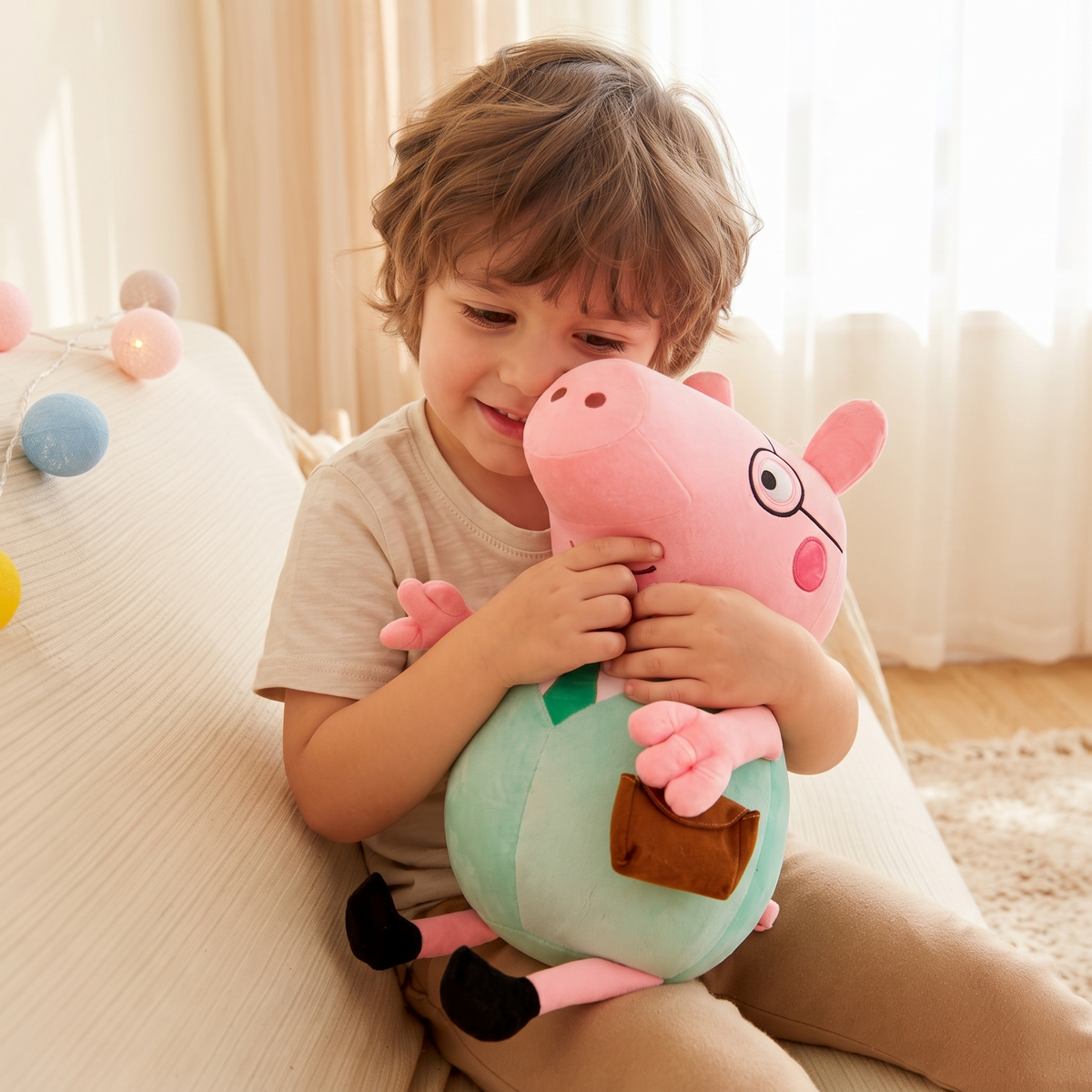 Peluche Papà Pig Peppa Pig 25 cm - Utilizzo cosy in interno