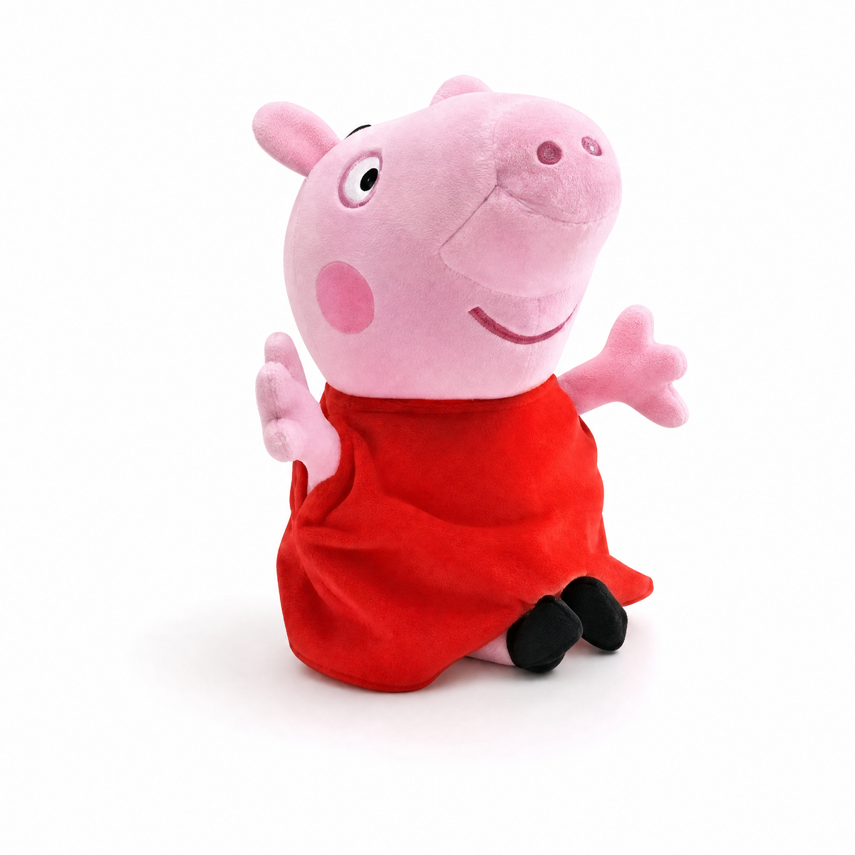 Peluche Peppa Pig 19 cm Vestito Rosso - Sfondo bianco frontale