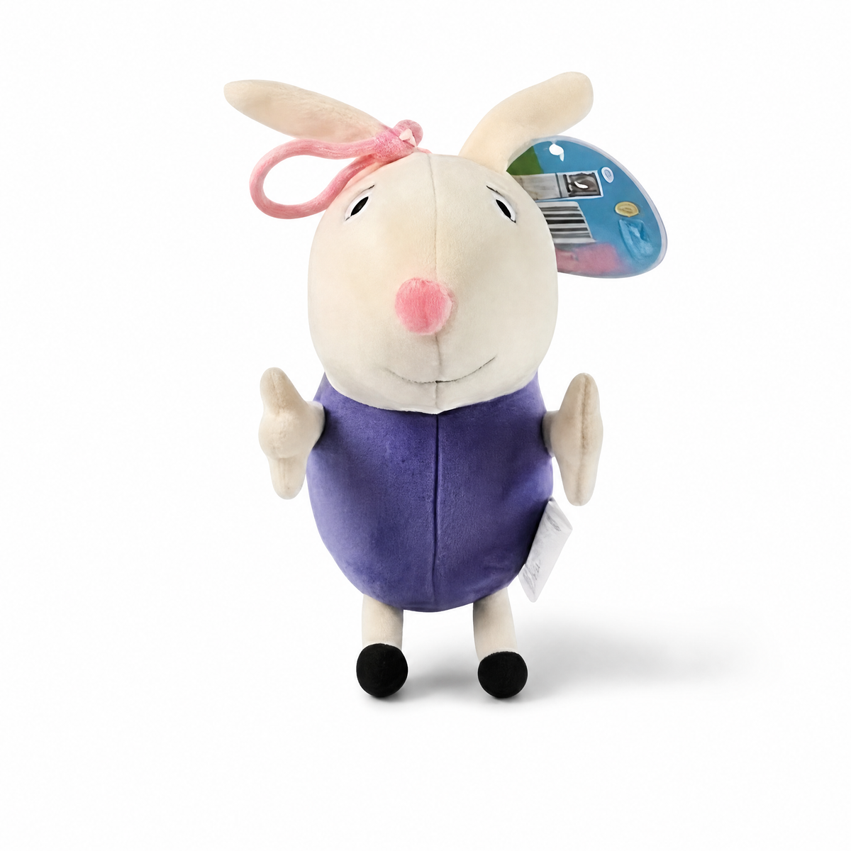 Peluche Richard Rabbit - Personaggio Peppa Pig 19cm - Sfondo bianco frontale