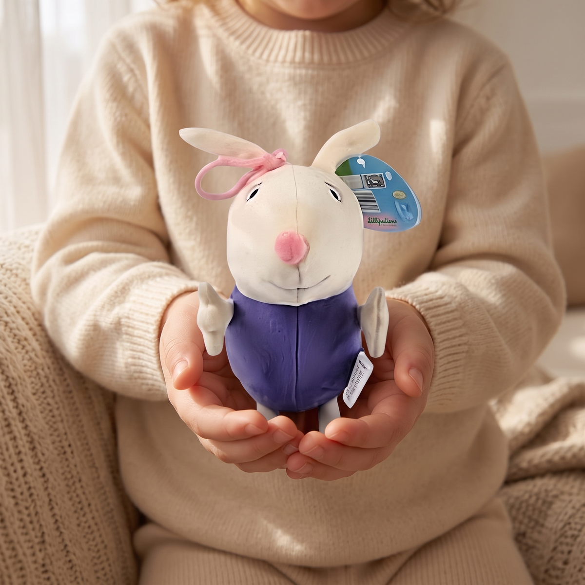 Peluche Richard Rabbit - Personaggio Peppa Pig 19cm - Utilizzo cosy in interno
