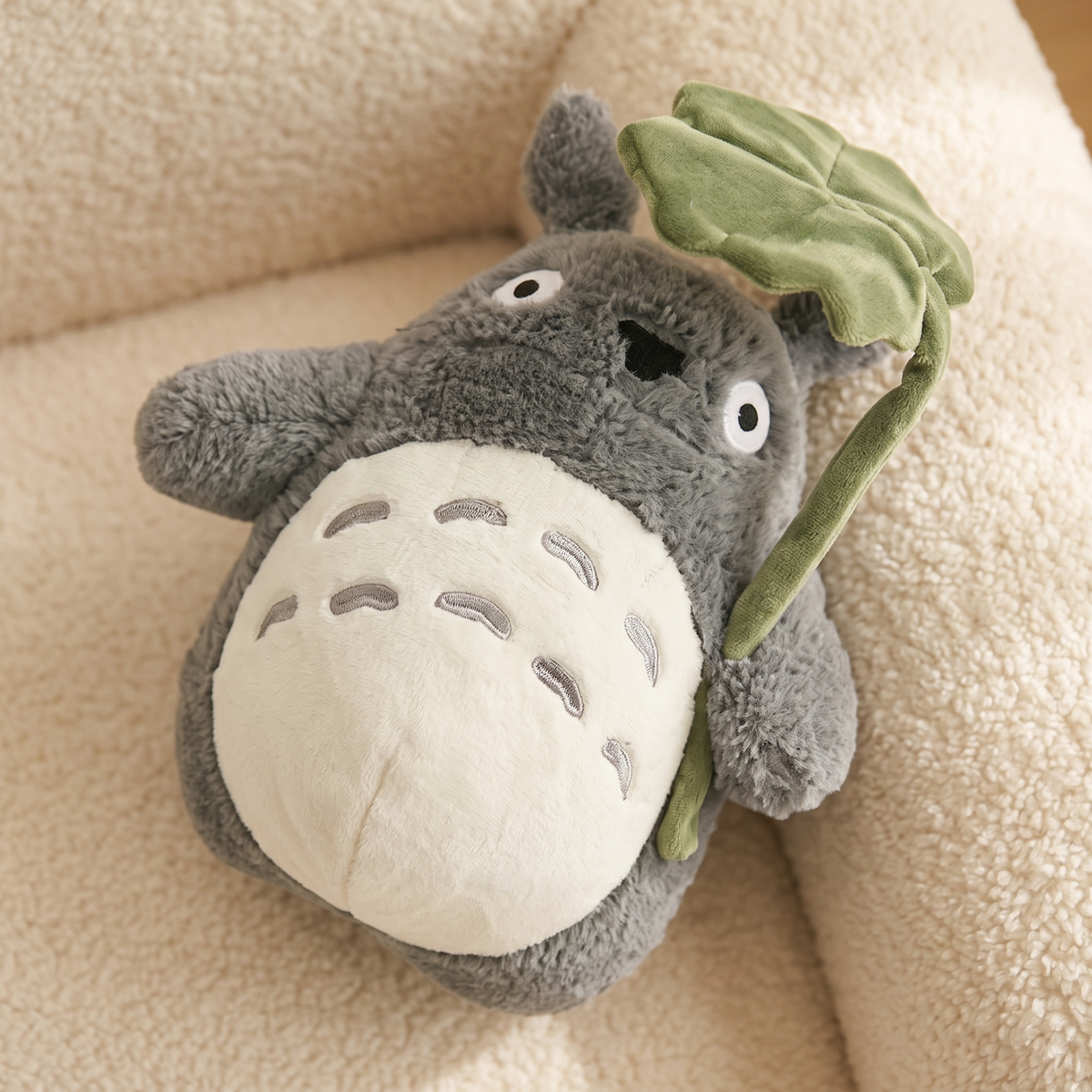 Peluche Totoro Foglia di Loto Morbido - Dettaglio materiale