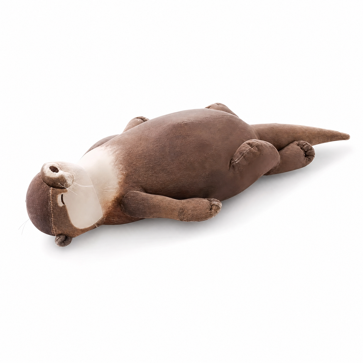 Peluche Astuccio Lontra Marrone 40 cm - Sfondo bianco frontale