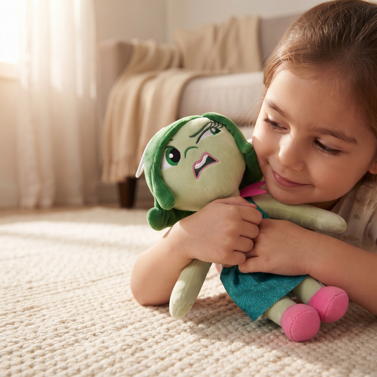 Peluche Inside Out 2 Personaggio Disgusto - Utilizzo cosy in interni