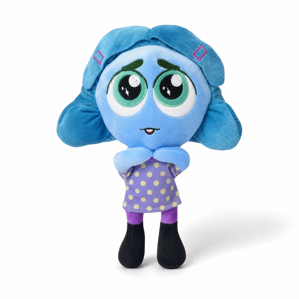 Peluche Inside Out Invidia 25 cm Personaggio Blu - Sfondo bianco frontale