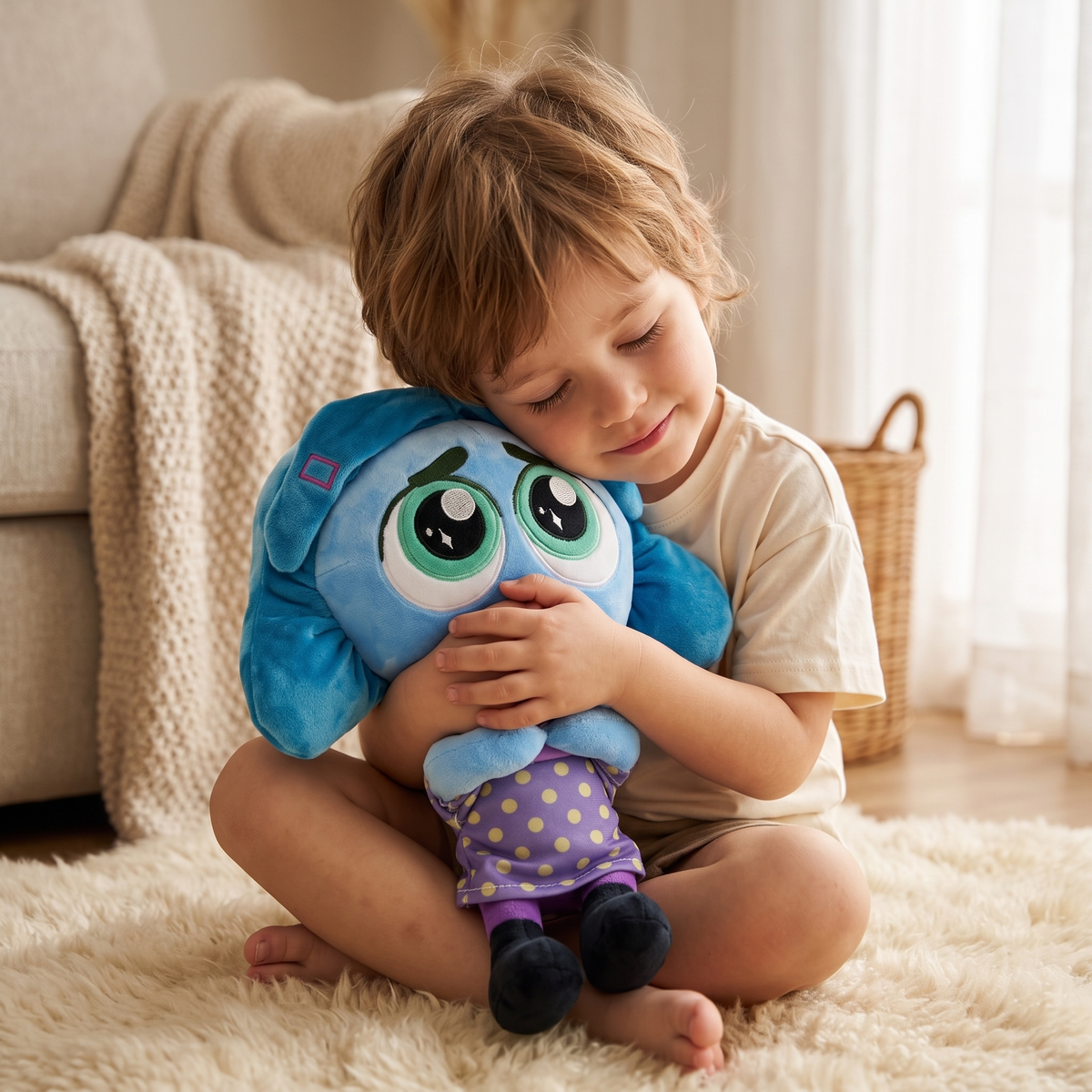 Peluche Inside Out Invidia 25 cm Personaggio Blu - Utilizzo cosy in interni