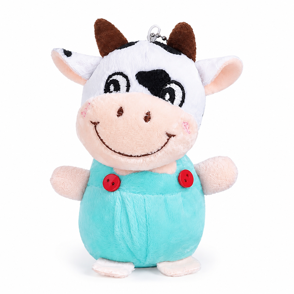 Portachiavi mucca peluche 10 cm - Blu