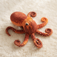 Peluche Polpo Realistico Arancione a Tentacoli - dettaglio materiale