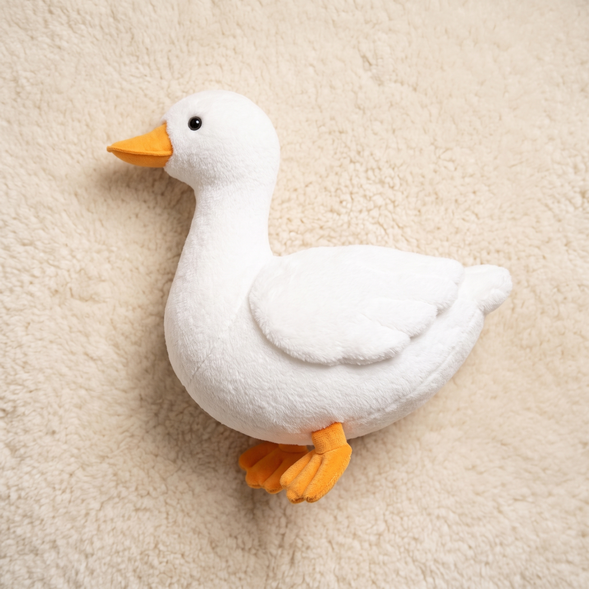 Peluche Anatra Bianca Realistica - Dettaglio del materiale