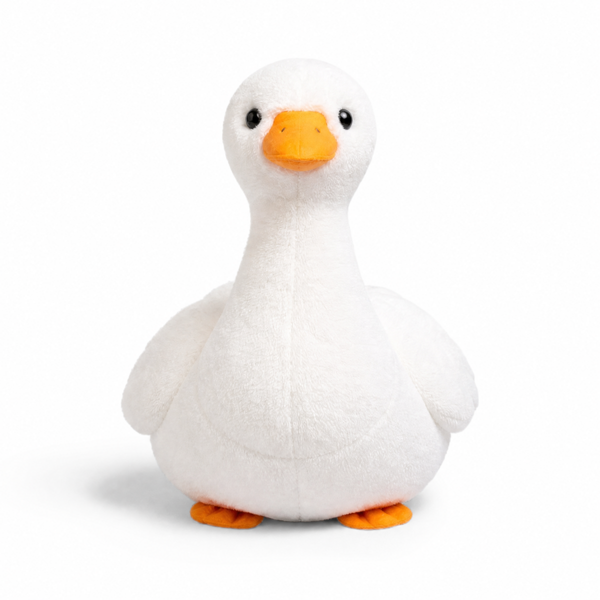 Peluche Anatra Bianca Realistica - Sfondo bianco frontale