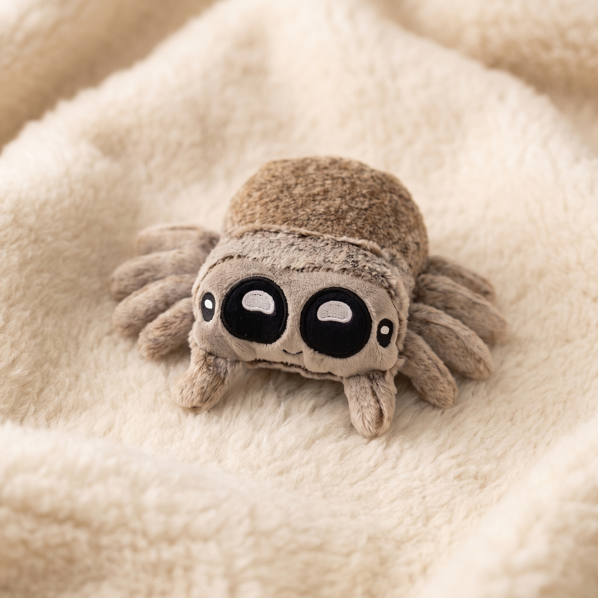Peluche Ragno Grigio dai Grandi Occhi - Dettaglio materiale